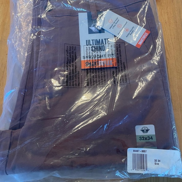 NWT Dockers men’s ultimate chino straight fit smart 360 flex khaki Brown 32/34 - Picture 5 of 6